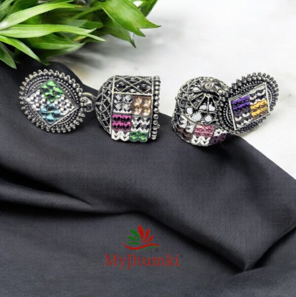 Oxidised Jhumka Earring For Women